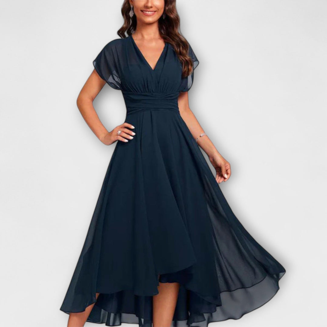 Julita – Vestito da Sera Fluttuante con Scollatura a V
