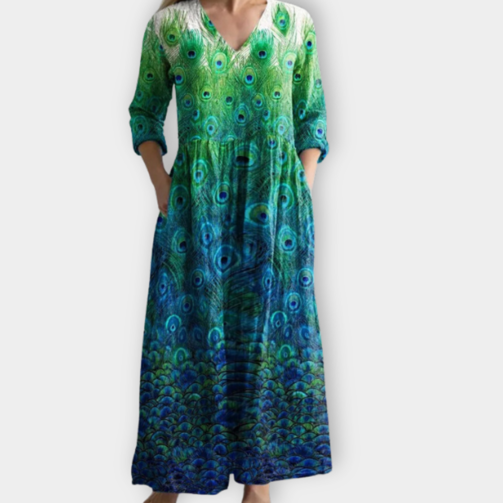 Wendelina | Abito Maxy Boho in morbido tessuto premium