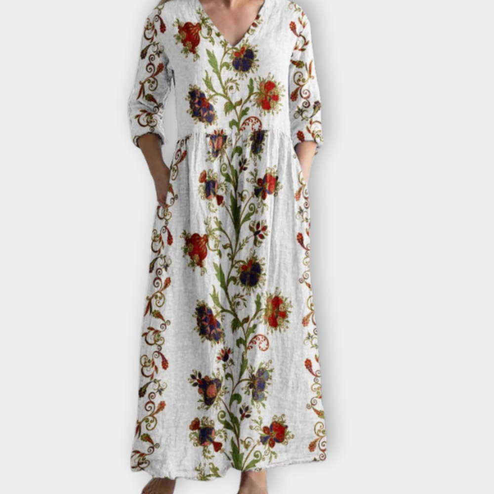 Floriah | Abito Maxy Boho in morbido tessuto premium