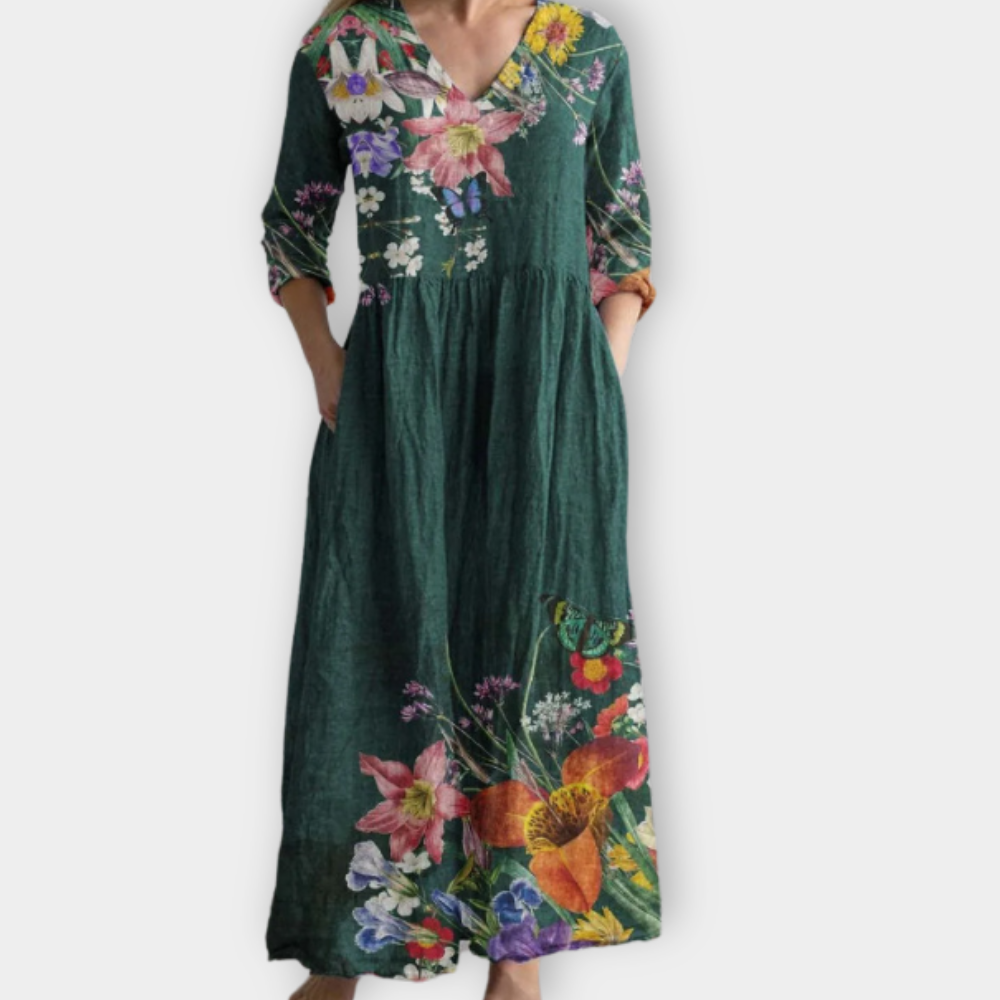 Jorunhild | Abito Maxy Boho in morbido tessuto premium