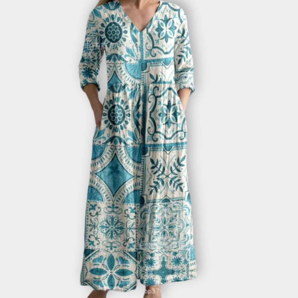 Xaviera | Abito Maxy Boho in morbido tessuto premium