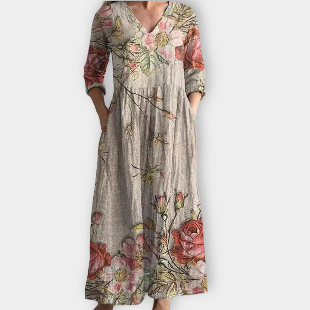 Theodelinde | Abito Maxy Boho in morbido tessuto premium