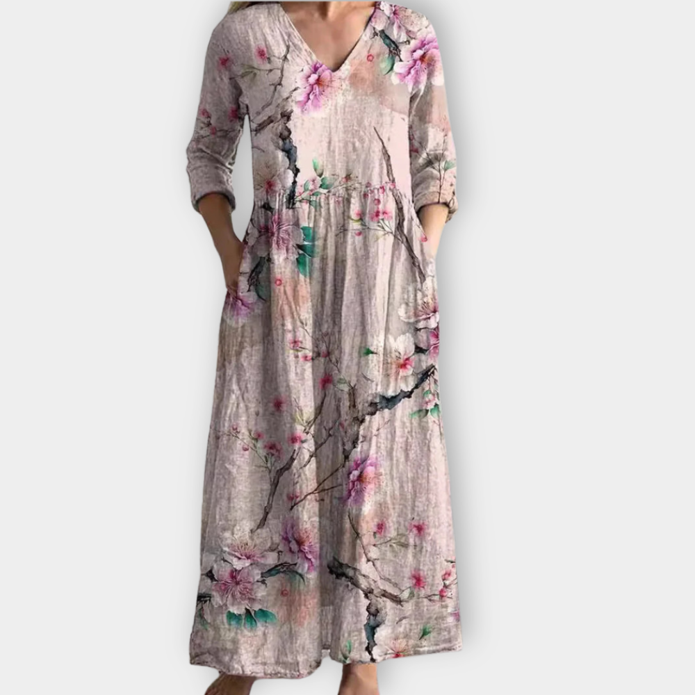 Radegunda | Abito Maxy Boho in morbido tessuto premium