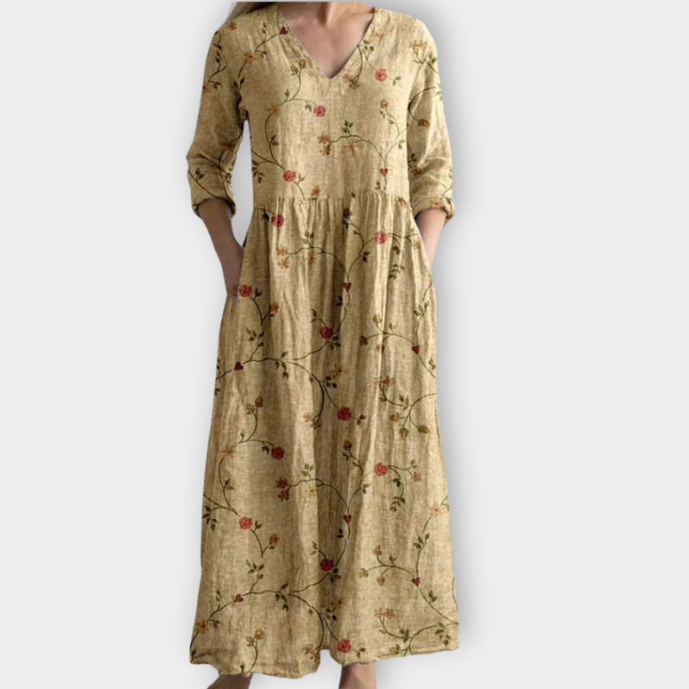 Marzena | Abito Maxy Boho in morbido tessuto premium