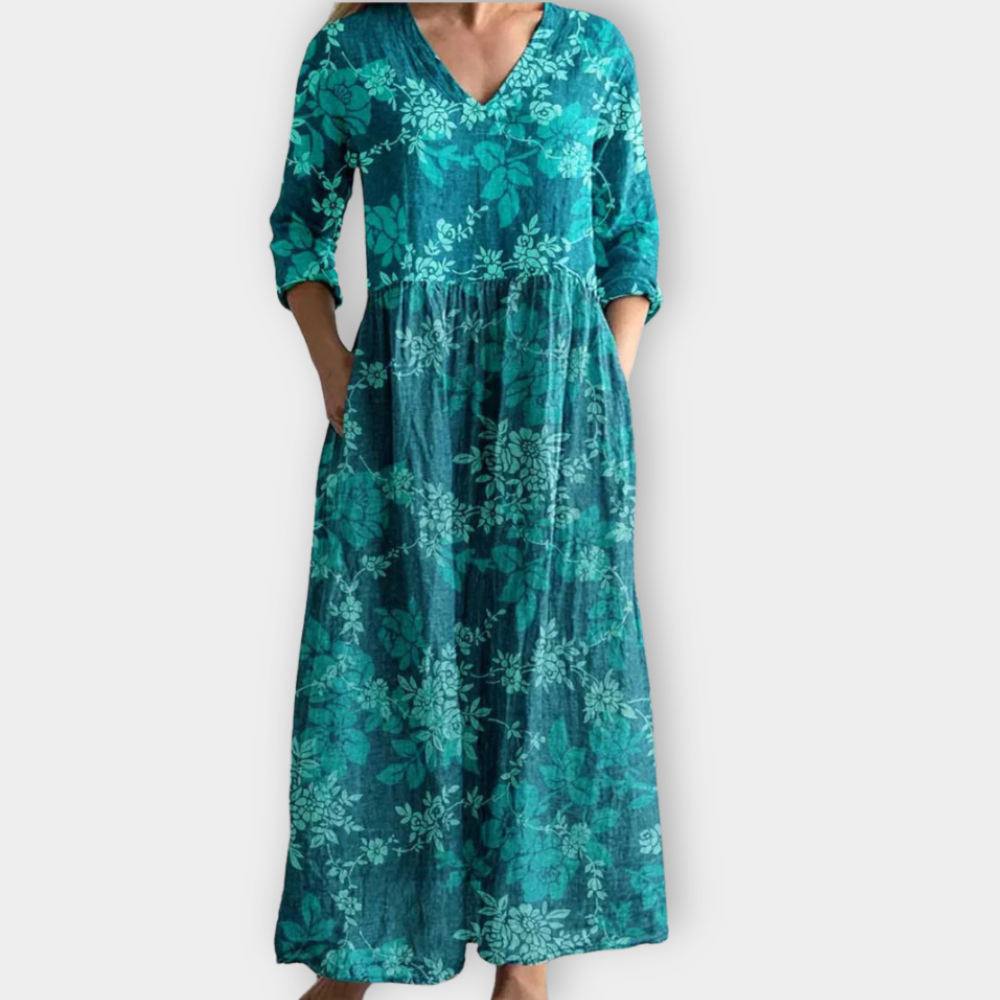 Geertruida | Abito Maxy Boho in morbido tessuto premium
