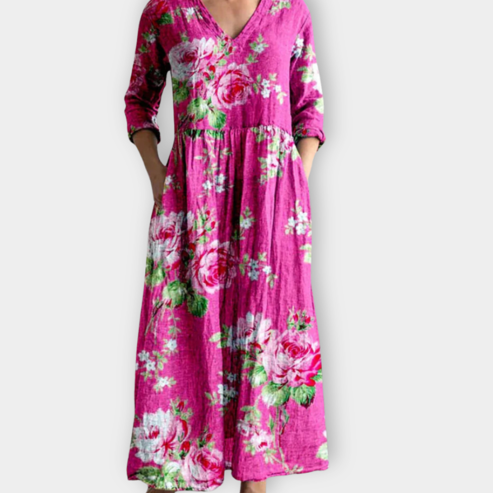 Almara | Abito Maxy Boho in morbido tessuto premium
