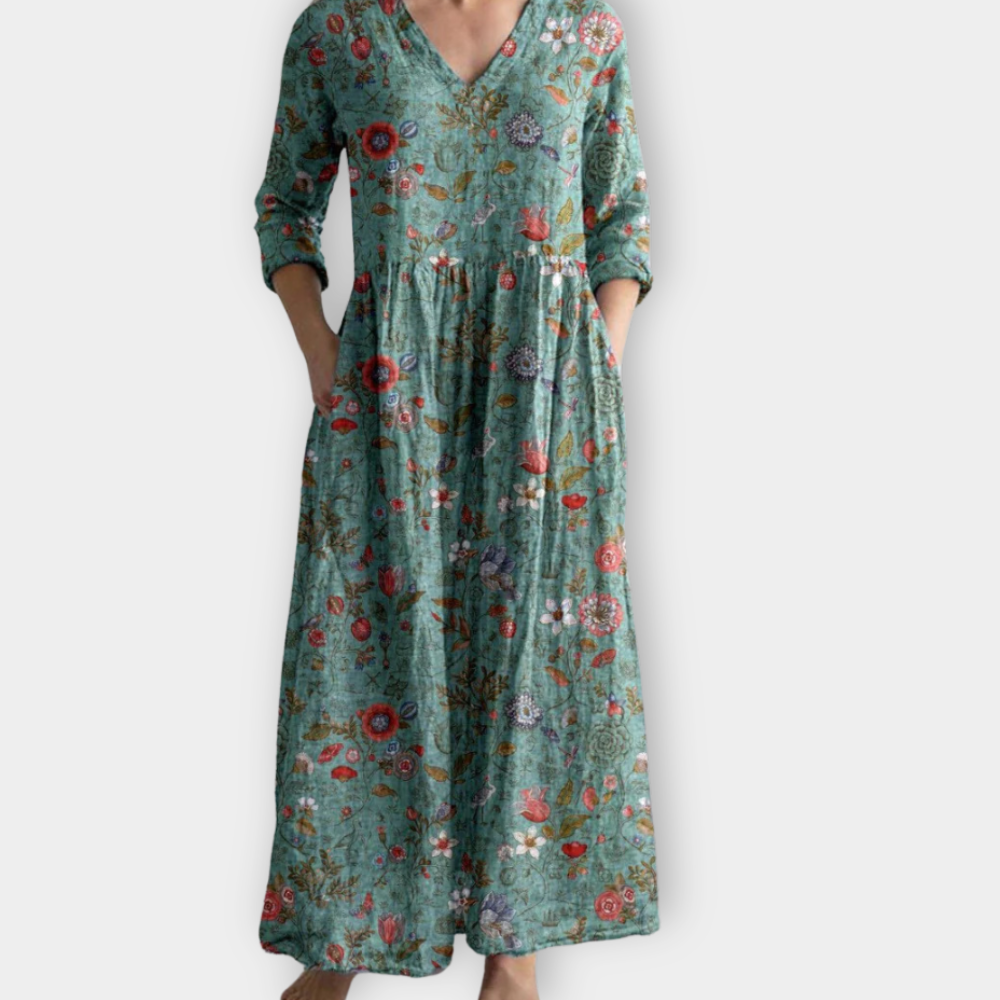 Sigruna | Abito Maxy Boho in morbido tessuto premium