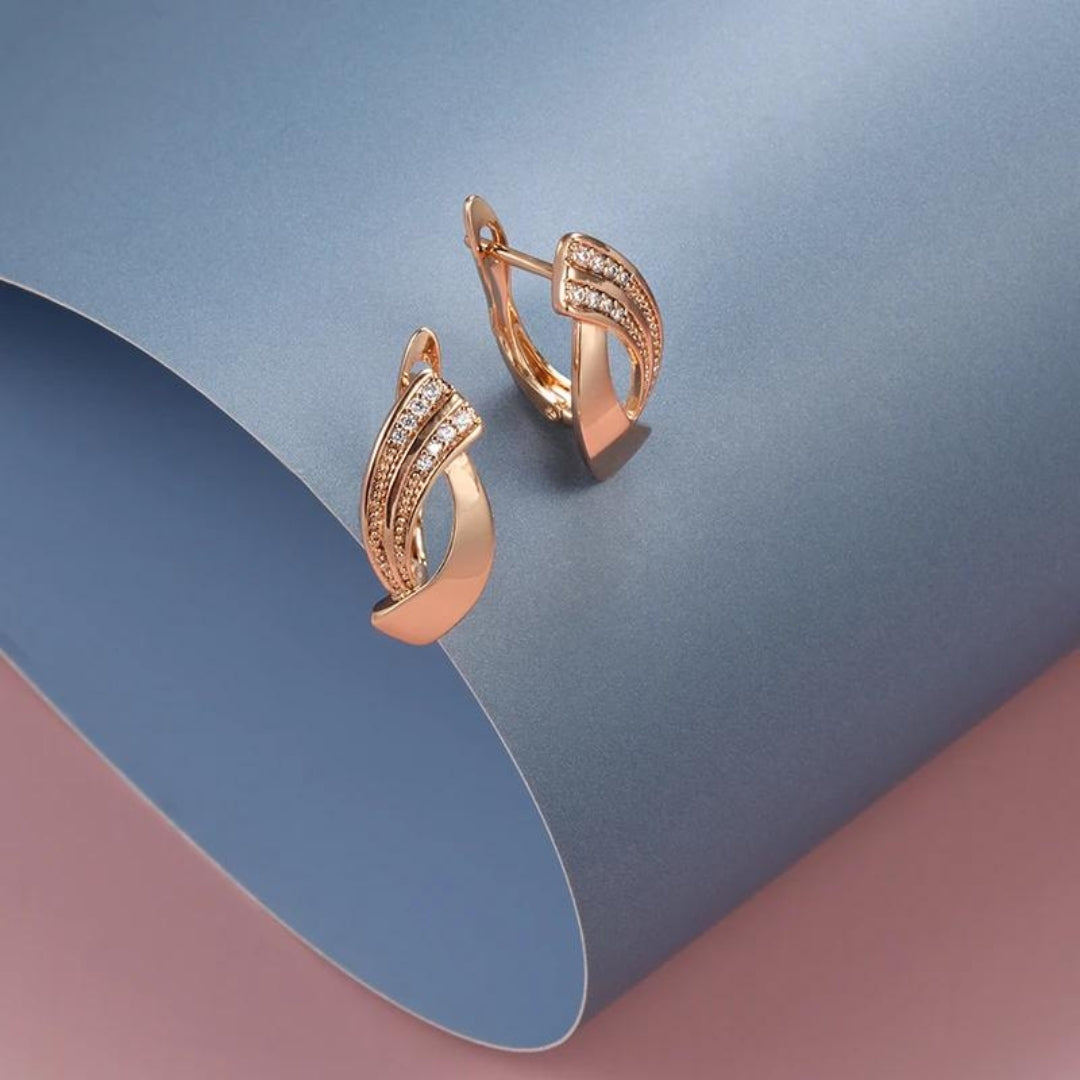 Orecchini eleganti in oro rosa
