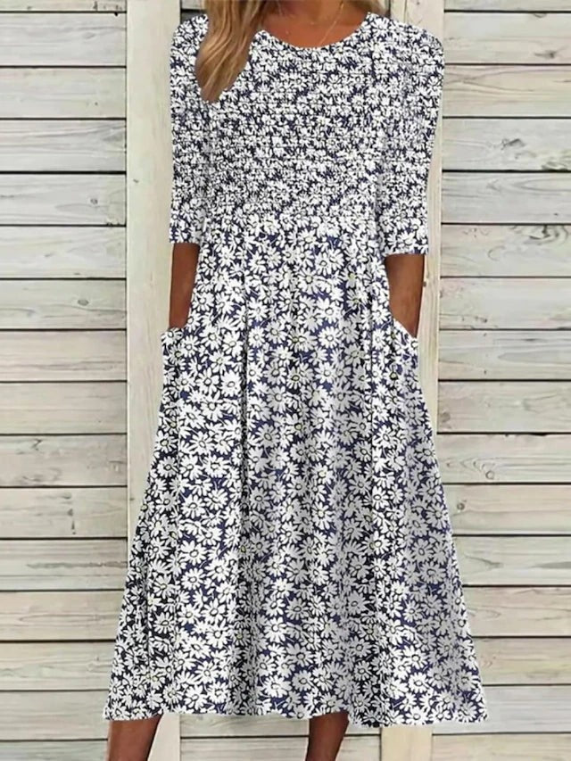 DOROTHY | ABITO MIDI FLOREALE CON TASCHE
