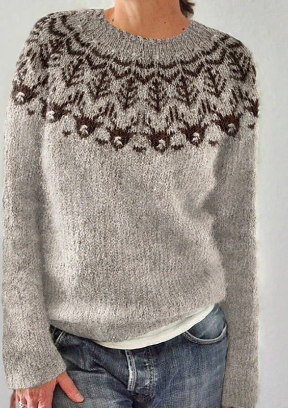 Maglione a Manica Lunga con Collo Giro