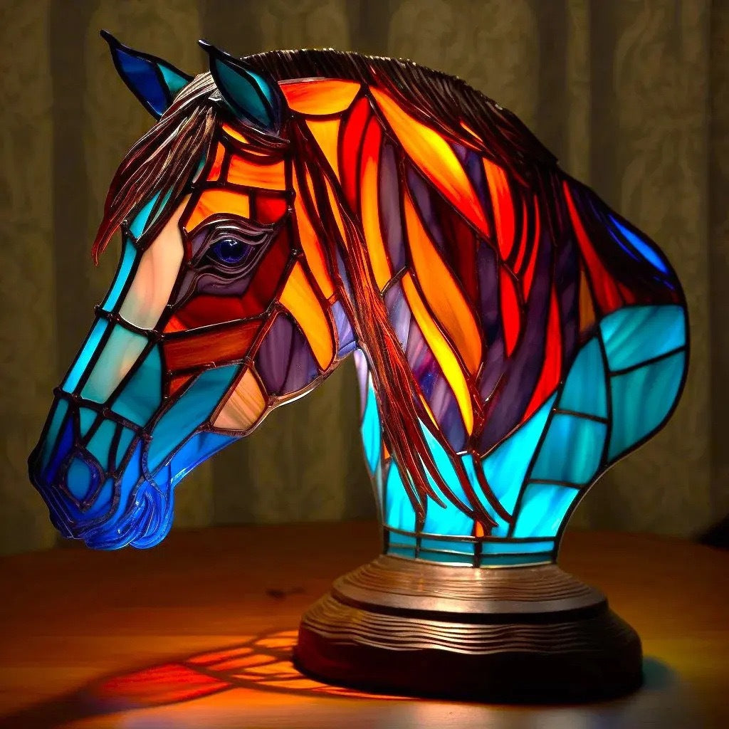 Bella | Lampada cavallo Magisk in vetro colorato