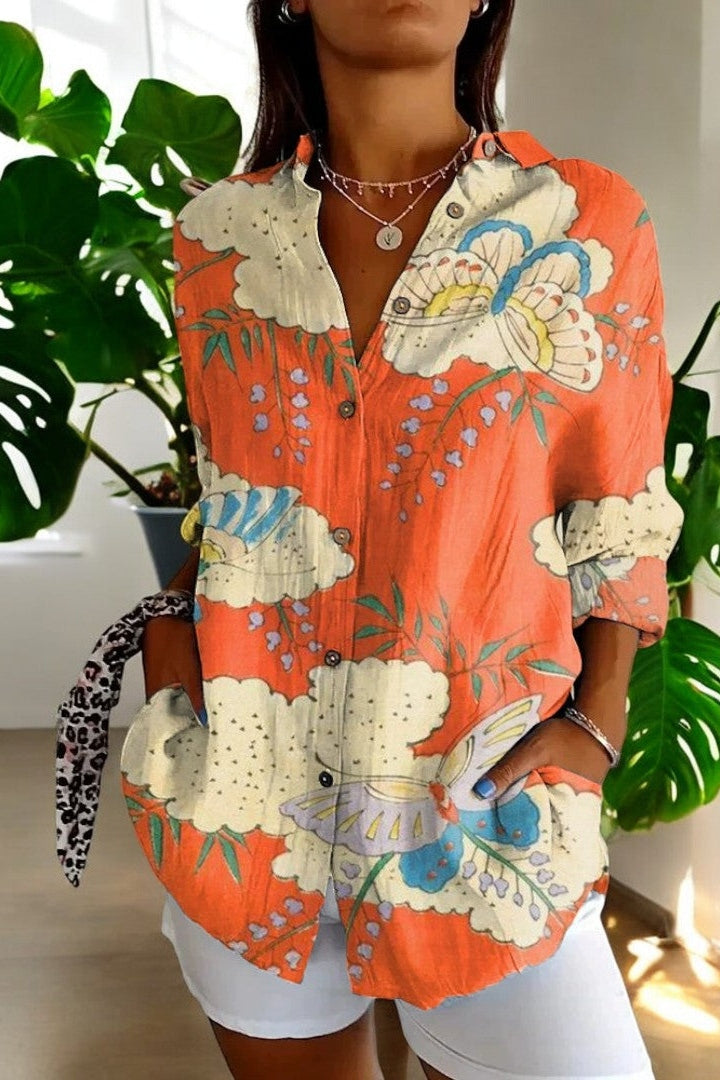 Sunset Bloom – Blusa Floreale