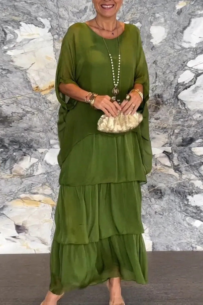 Abito a Strati Nora - Verde Oliva