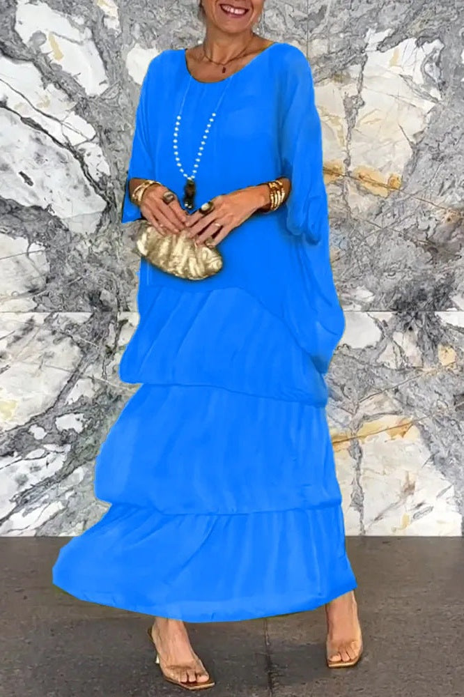 Abito Strato Nora - Blu