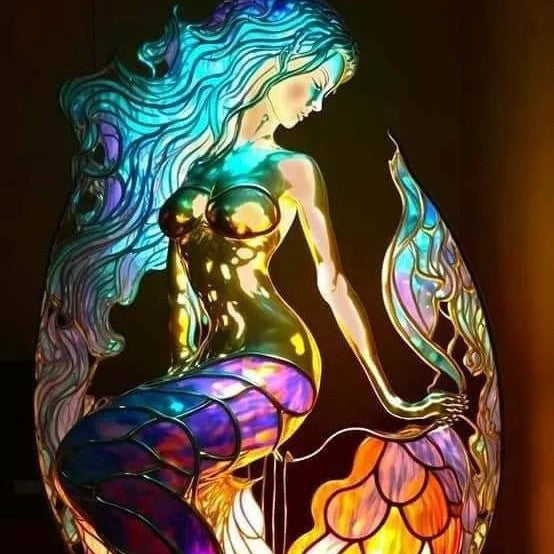 Arielle | Lampada sirena Magisk in vetro colorato