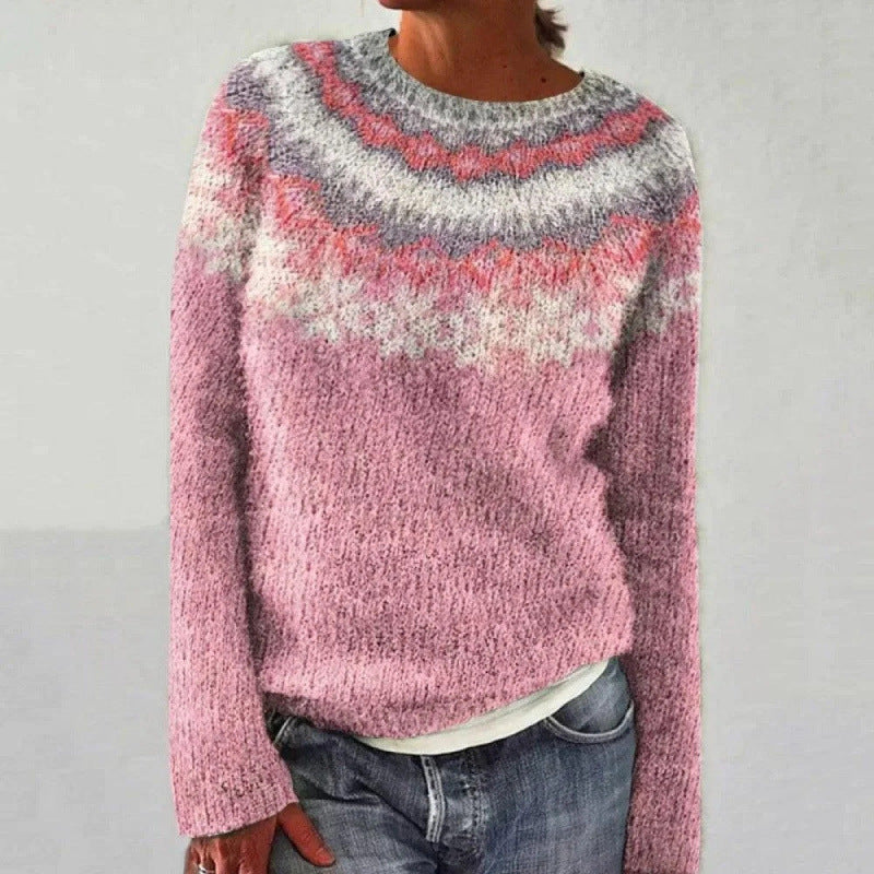 Maglione Caldo con Affascinanti Motivi Geometrici