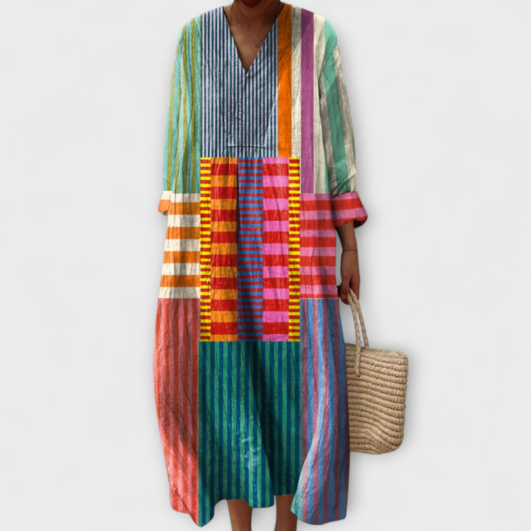 Lia - Abito elegante con design geometrico