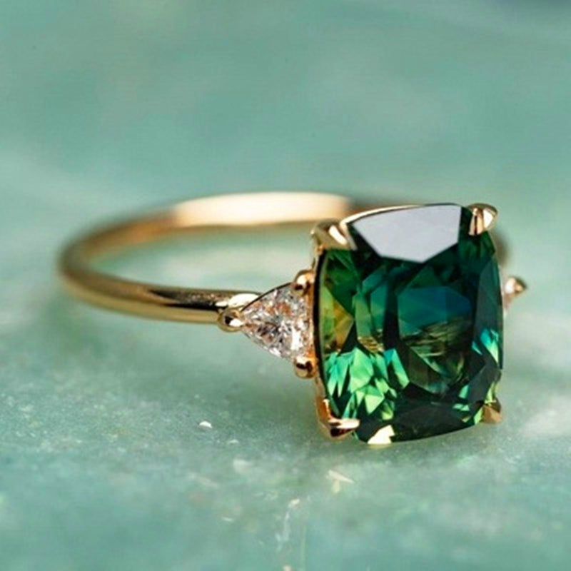 Chance - Anello in Zirconia Verde in Oro