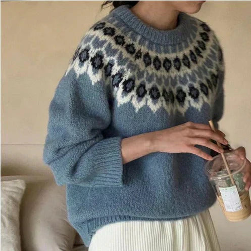 Maglione Jacquard Classico per Uomini