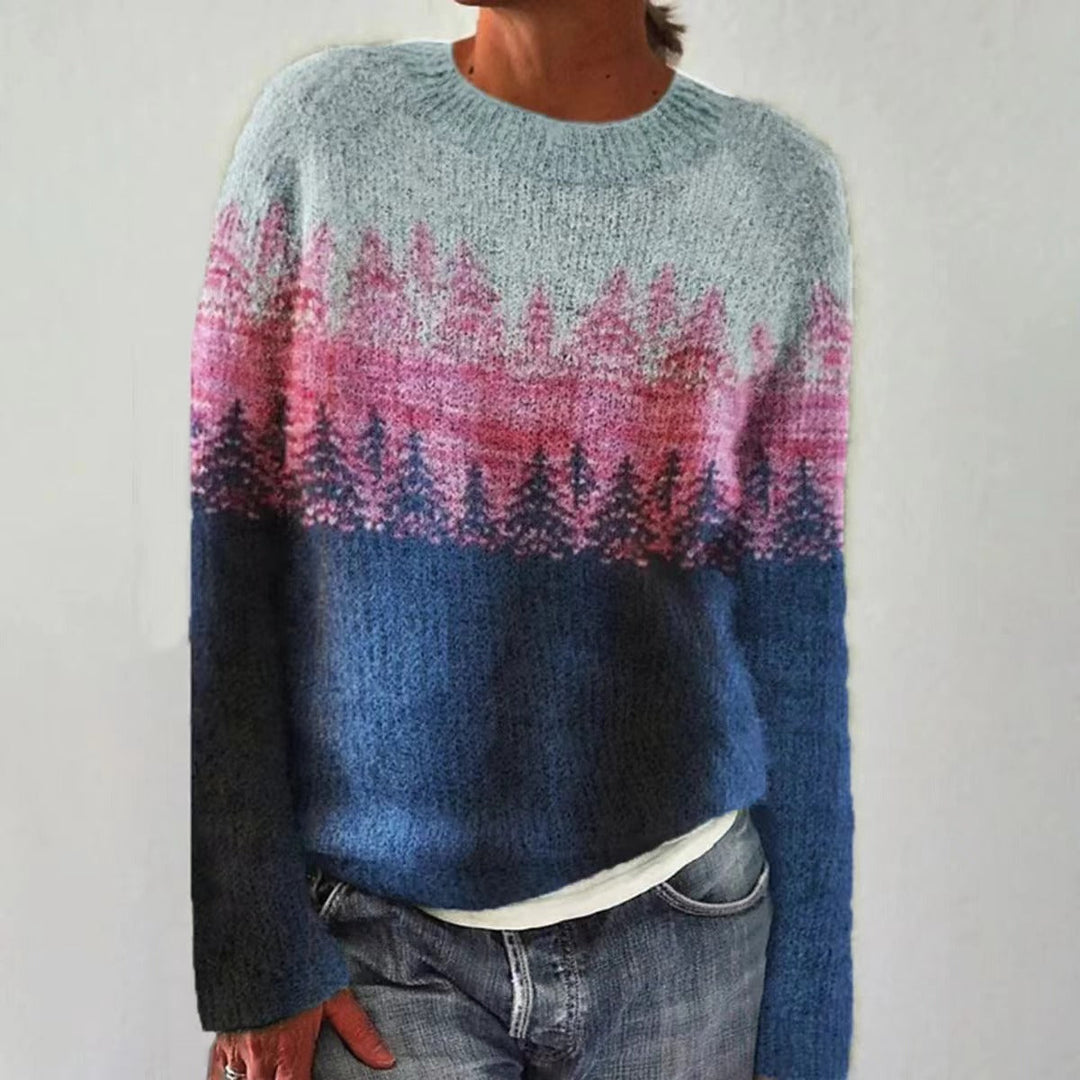 Maglione con Stampa Paesaggistica