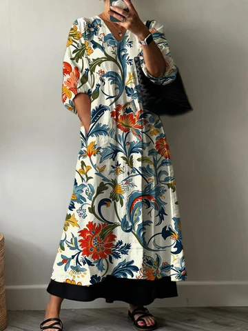 Abito Elegante con Stampa