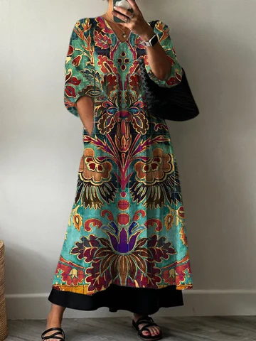 Abito Elegante con Stampa
