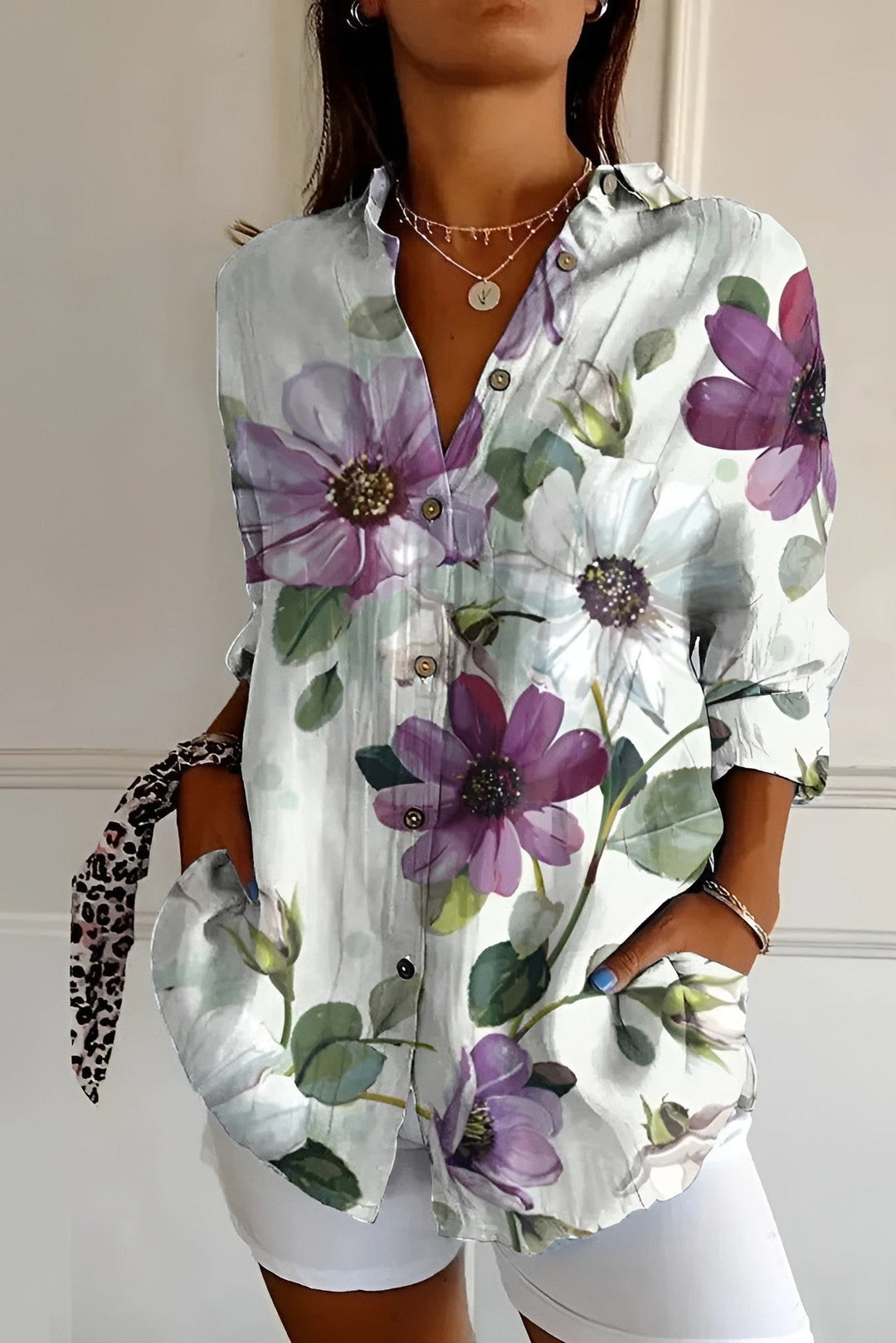 Lavender Bloom – Blusa Floreale
