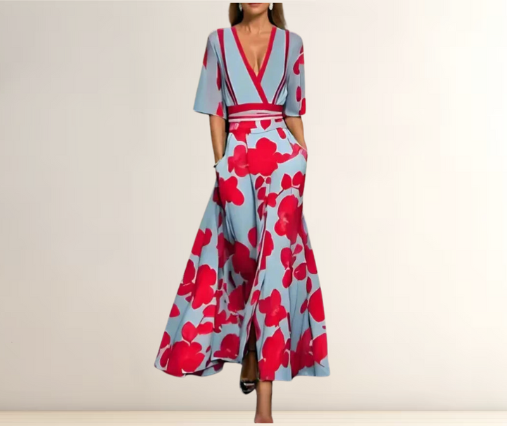 LUNA - ABITO ELEGANTE LEGGERO CON MANICHE