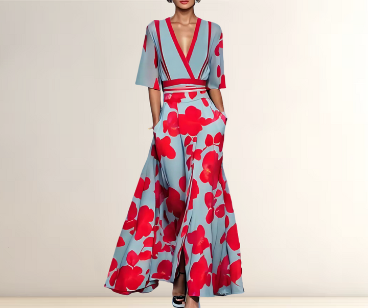 LUNA - ABITO ELEGANTE LEGGERO CON MANICHE