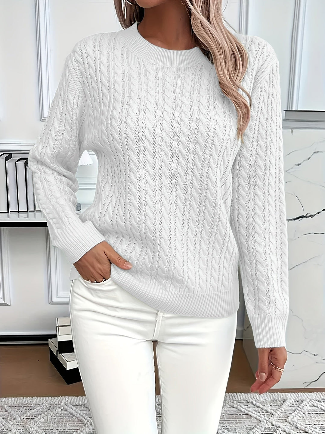 Antonella - Maglione Casual a Girocollo Comodo
