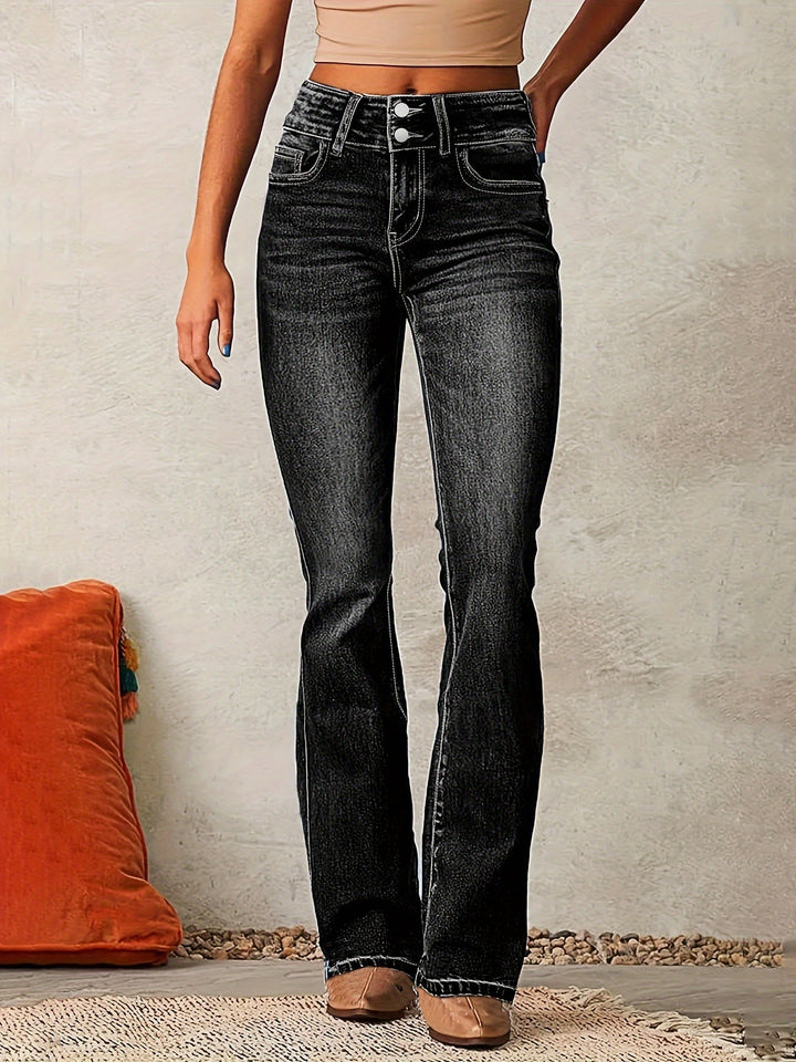 Eva™ | Jeans a vita alta svasati