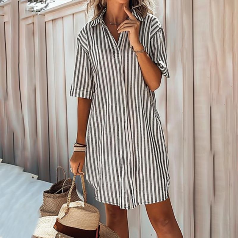 Abito a righe casual