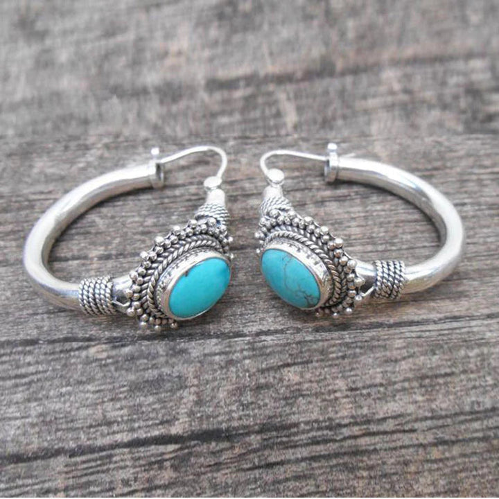 Orecchini retro chic turchesi