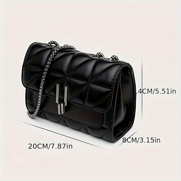 Borsa a Tracolla Mini Tartan Elegante Nera