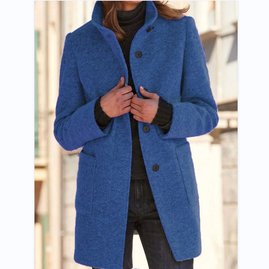 Vintora™ – Giacca a vento retro da donna con bottoni e colletto alto