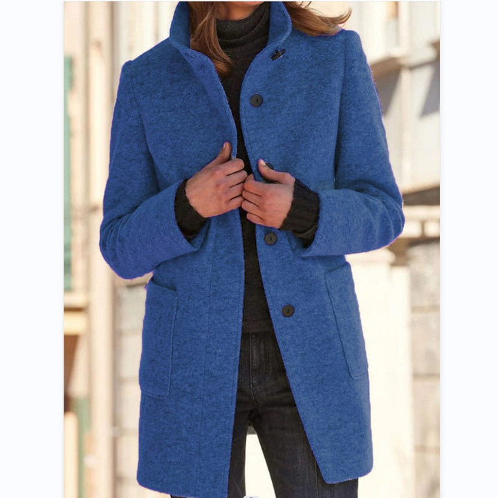 Vintora™ – Giacca a vento retro da donna con bottoni e colletto alto