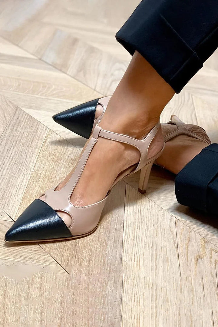 MIRELLA | Décolleté Elegante a Punta Dritta Bicolore per uno Stile Sofisticato