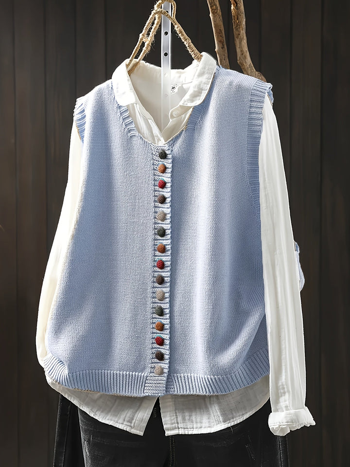 Sofia™ | Gilet Senza Maniche In Maglia