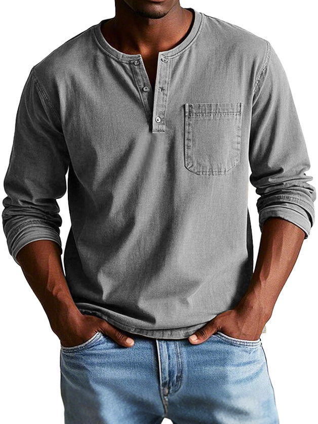 TOMMASO | CAMICIA VINTAGE A MANICHE LUNGHE QUALITA' PREMIUM