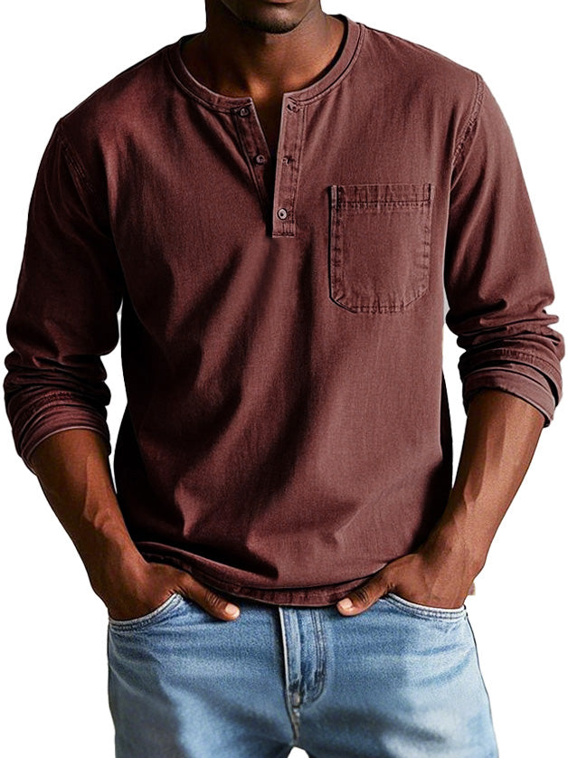 TOMMASO | CAMICIA VINTAGE A MANICHE LUNGHE QUALITA' PREMIUM