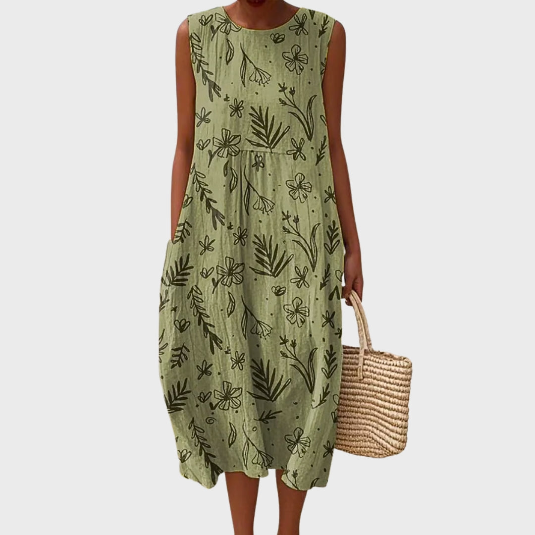 Leah | Abito Floreale in Cotone
