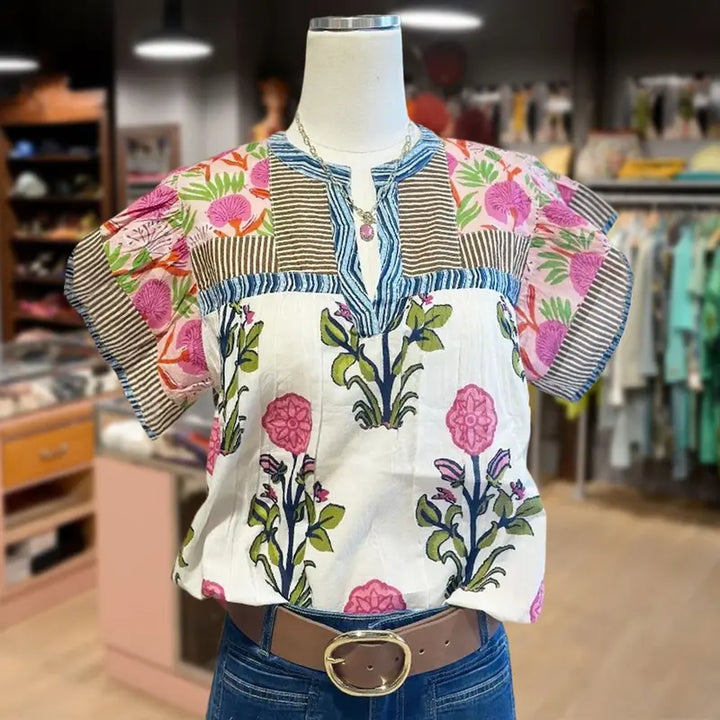 Uriella – Blusa Boho Ricamata