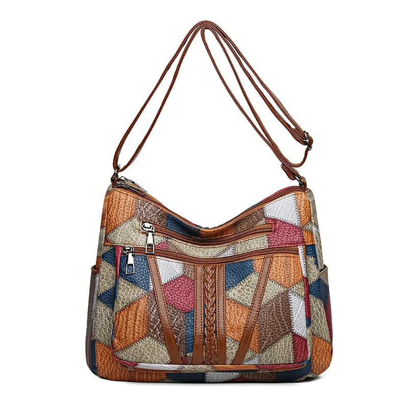 Borsa a Spalla Patchwork Fern