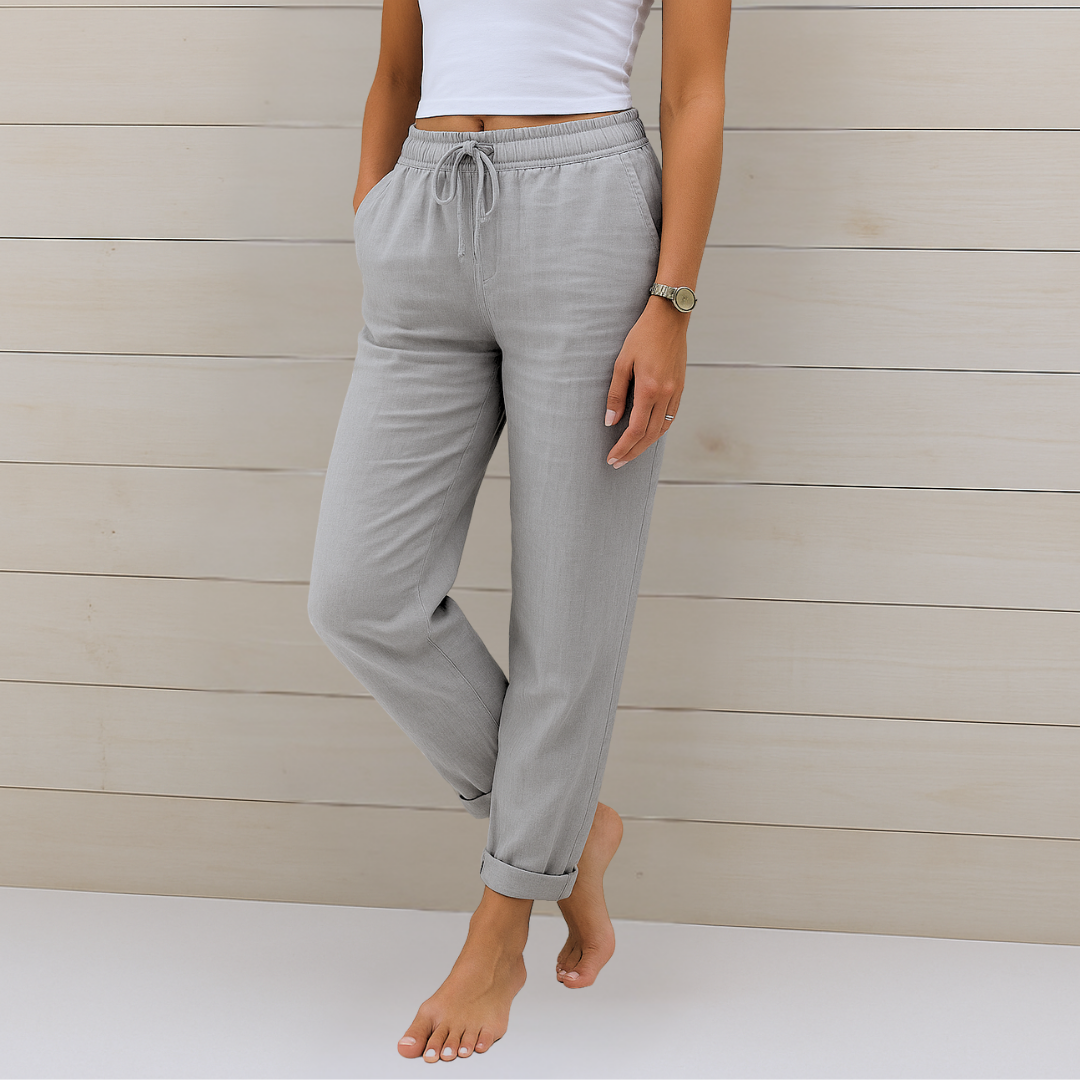 Emily | Pantaloni Stretch in Lino Traspirante Premium