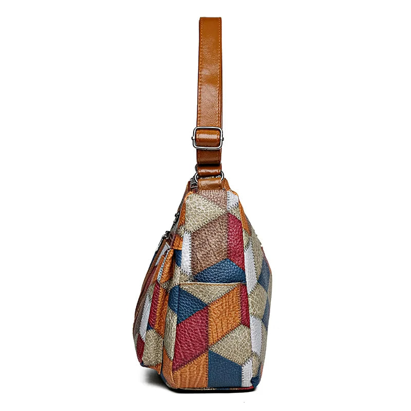 Borsa a Spalla Patchwork Fern