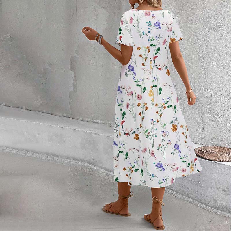 Abito Casual con Stampa Floreale