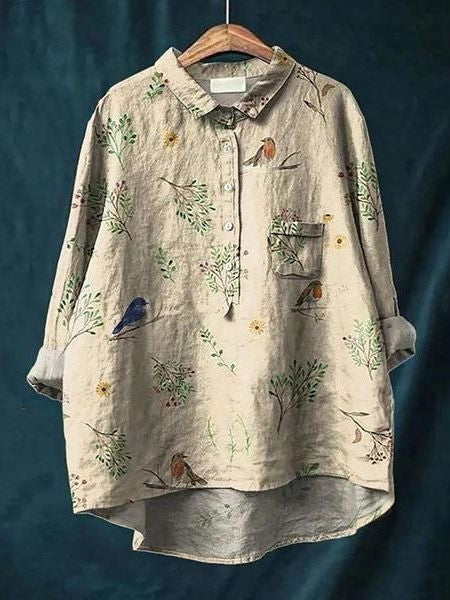 SERAPHINA I RETRO-BLOUSE FIORITE