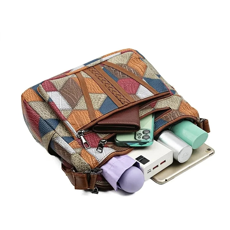 Borsa a Spalla Patchwork Fern