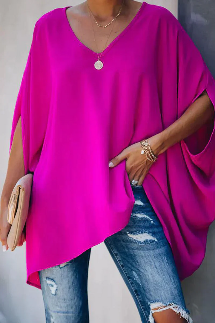 blusa tagliata larga per primavera/estate