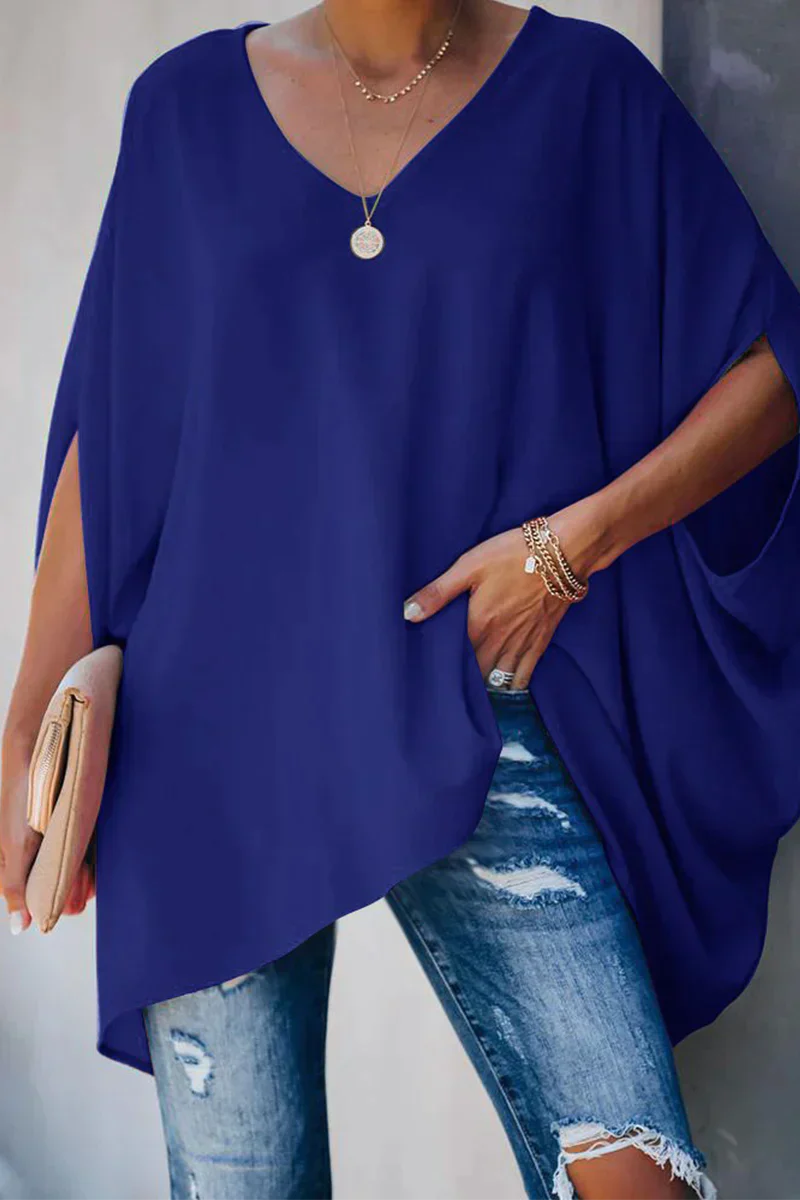 blusa tagliata larga per primavera/estate